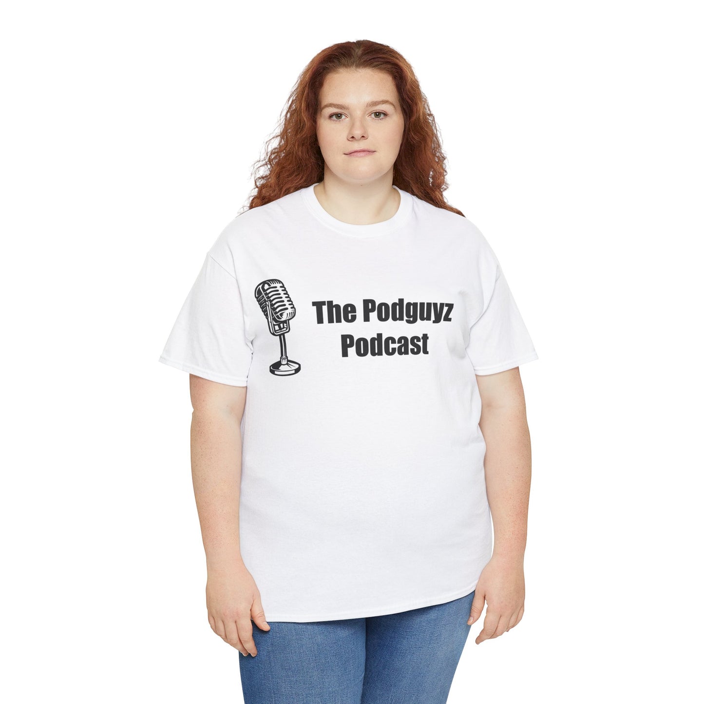 The "Classic White" PODGUYZ PODCAST t-shirt