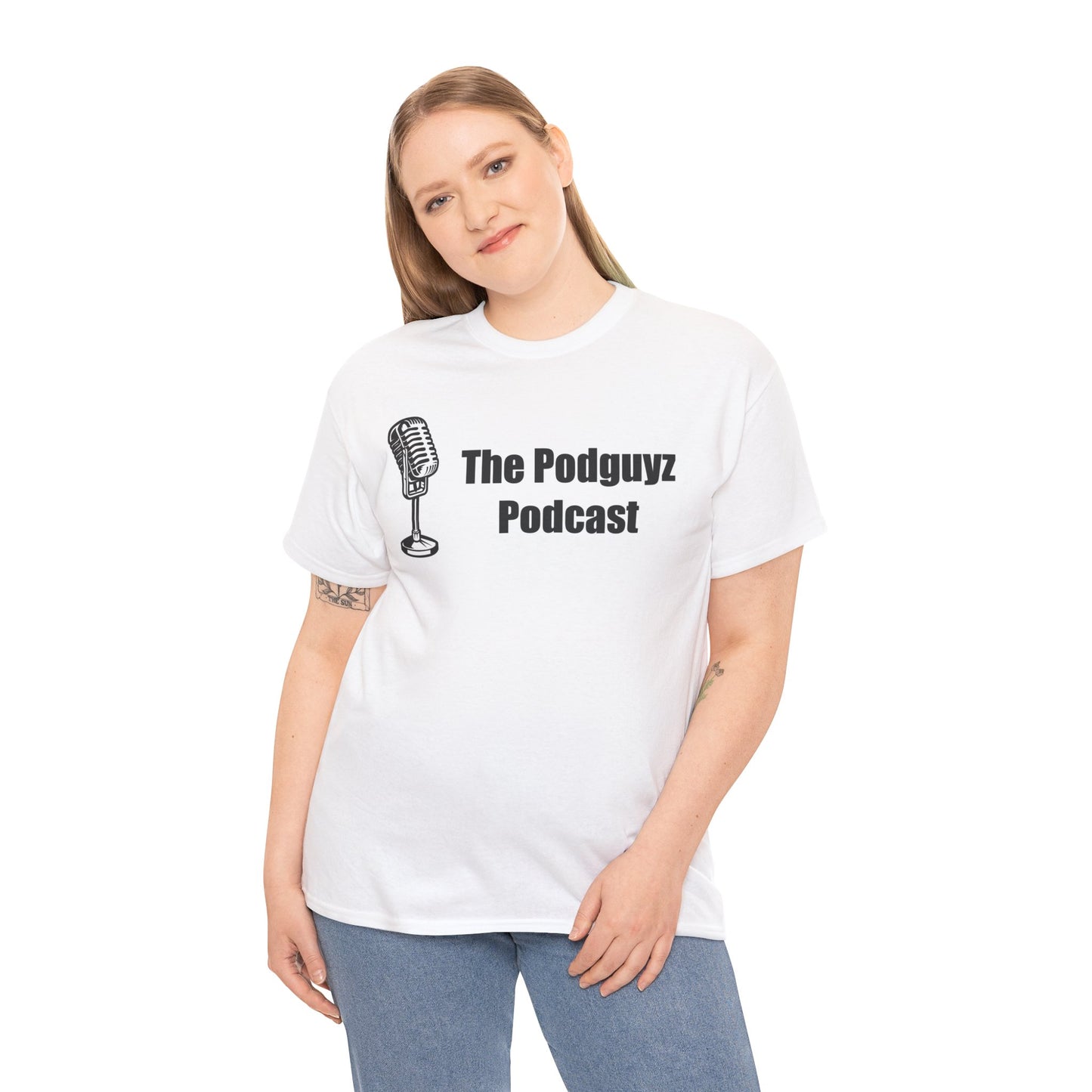 The "Classic White" PODGUYZ PODCAST t-shirt